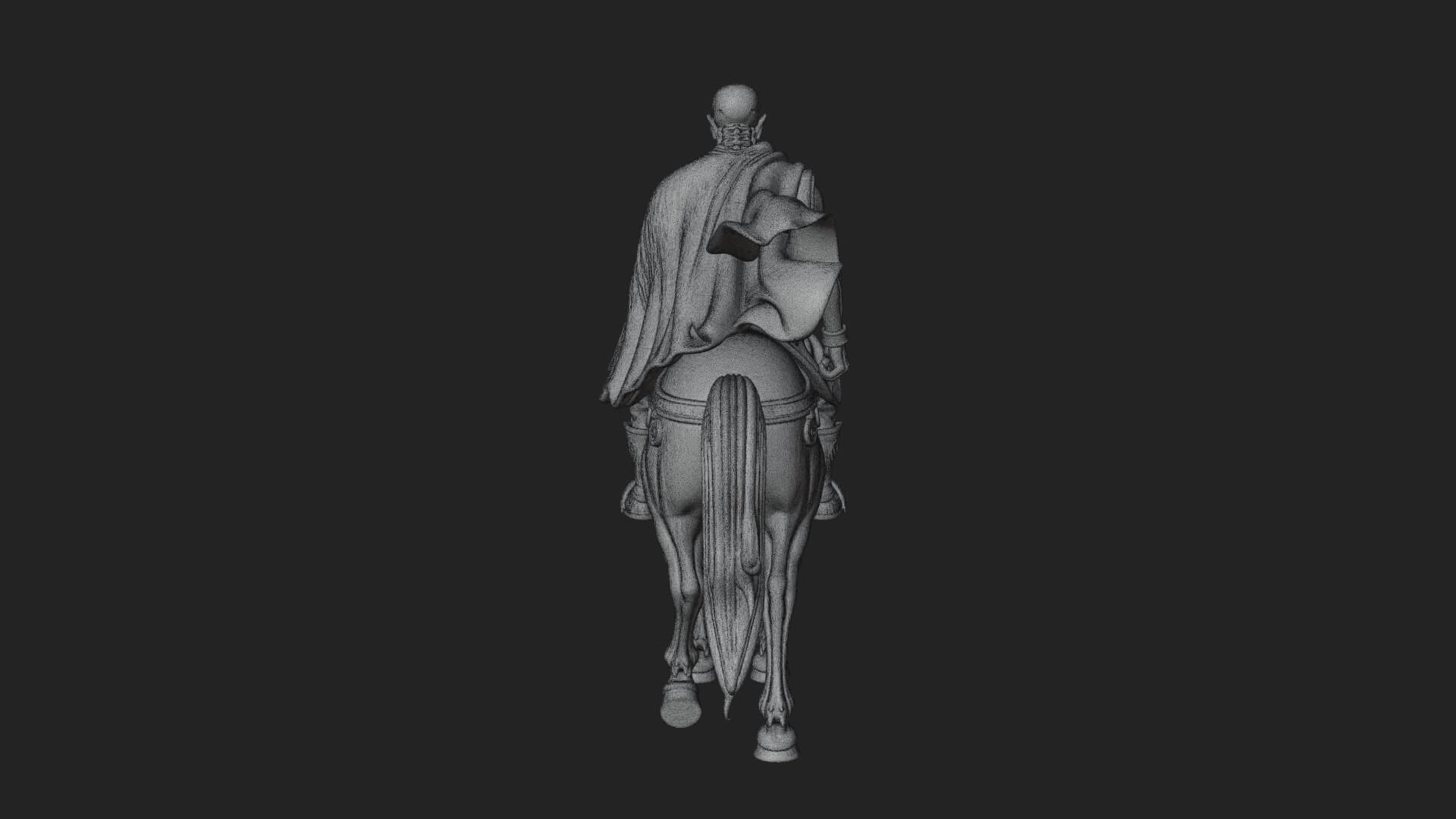 Headless Horseman Rider Statue Design 1 3D Print Model 3D Model