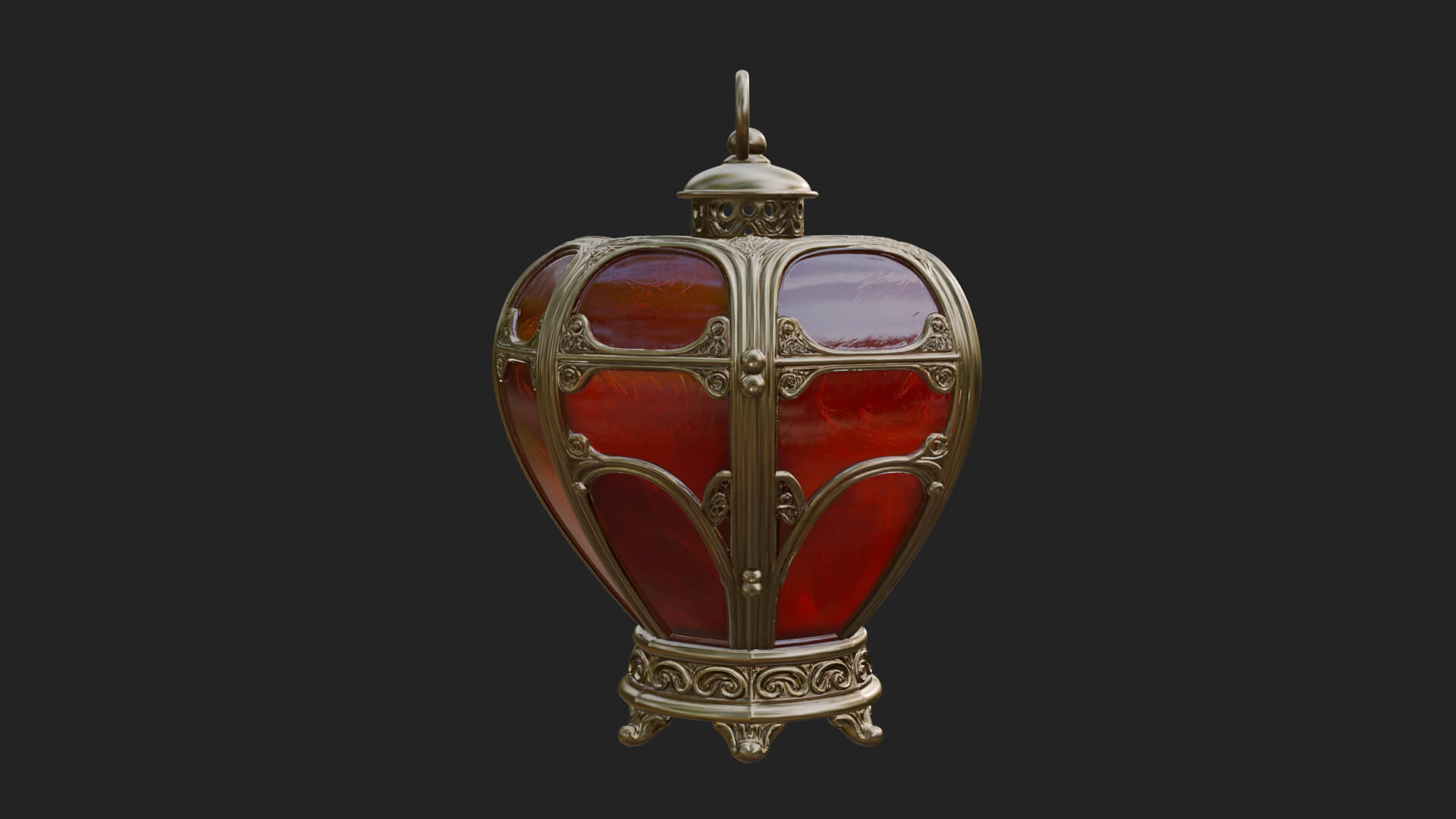 Heart Glass Candle Lantern Model Design 1 3D Print Model 3D Model