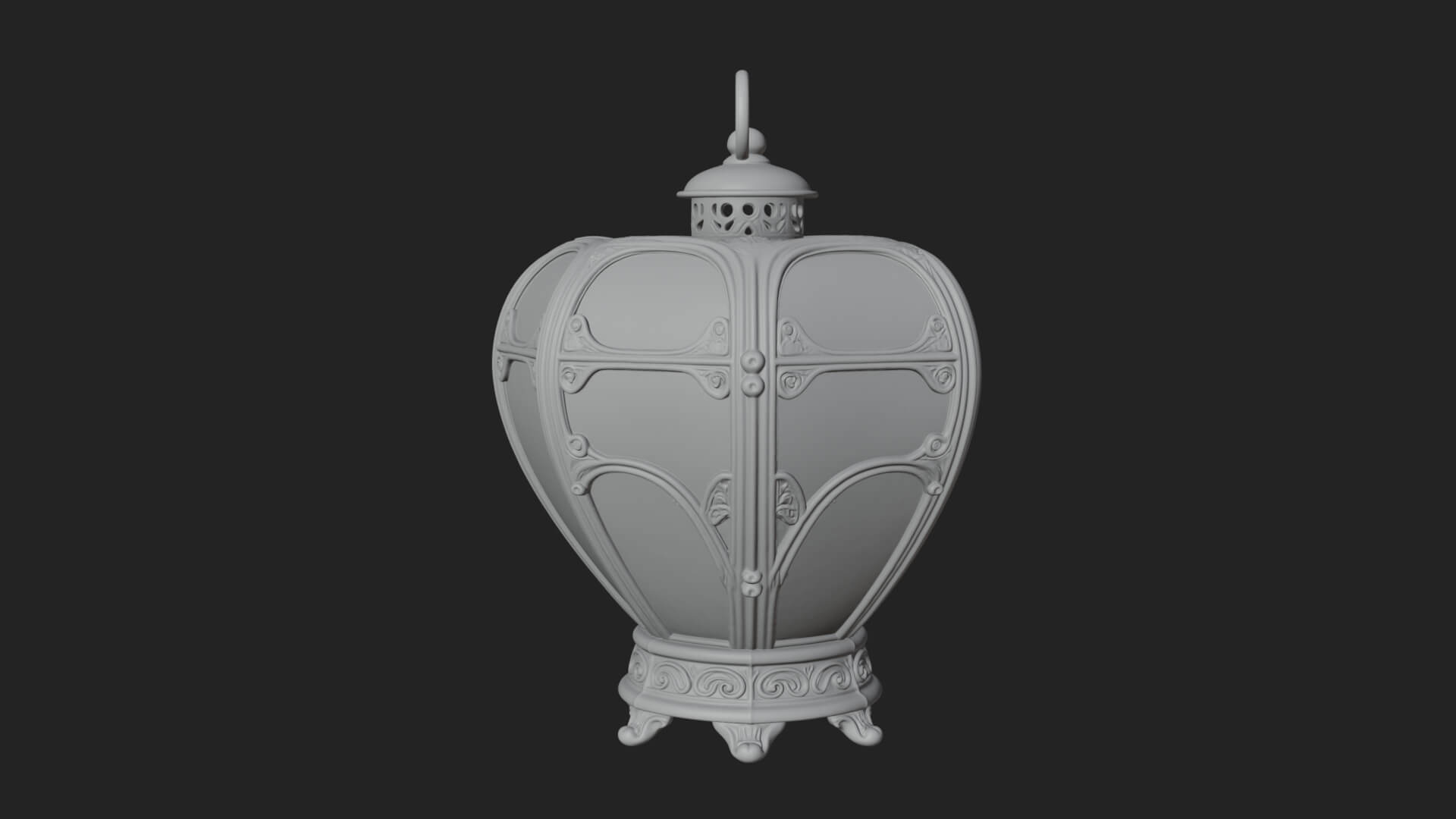 Heart Glass Candle Lantern Model Design 1 3D Print Model 3D Model