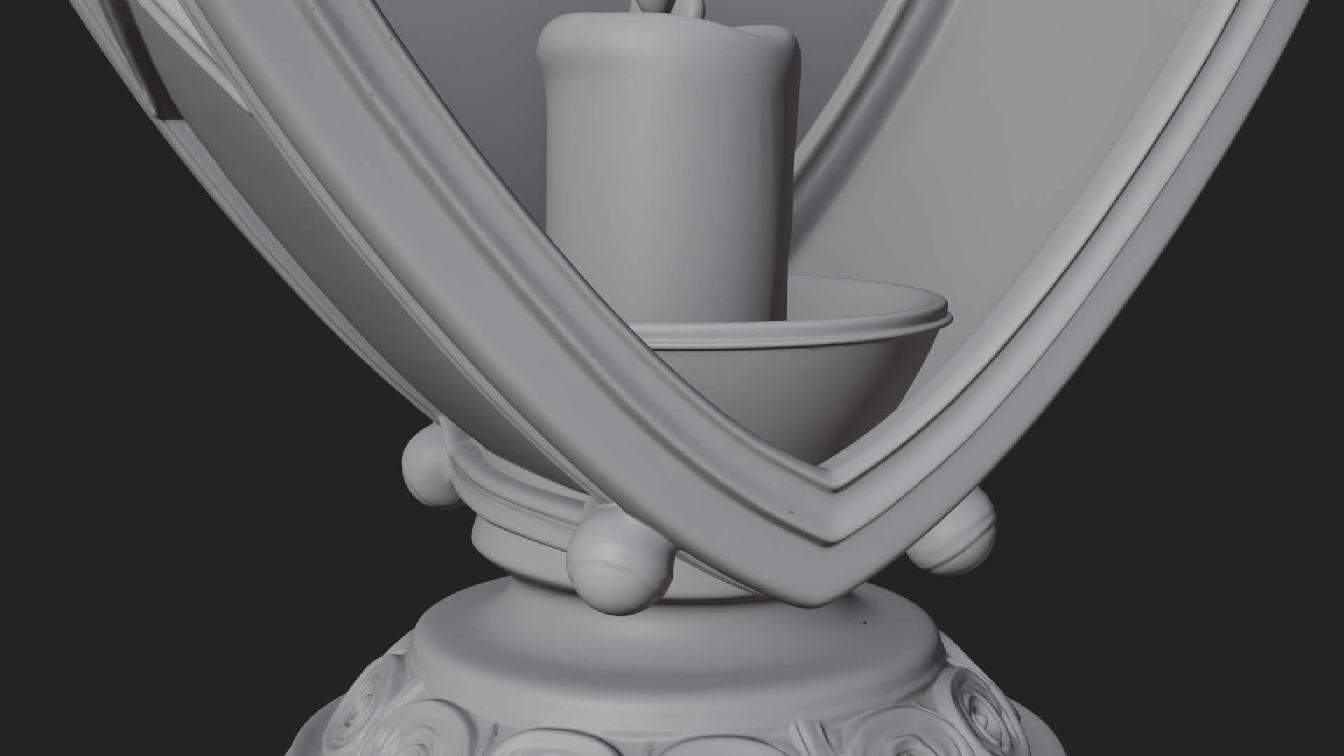 Heart Glass Candle Lantern Model Design 4 3D Print Model 3D Model