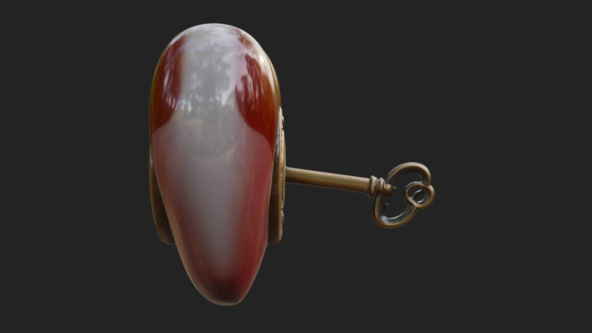 Heart Padlock Ornament Design 10 3D Print Model 3D Model
