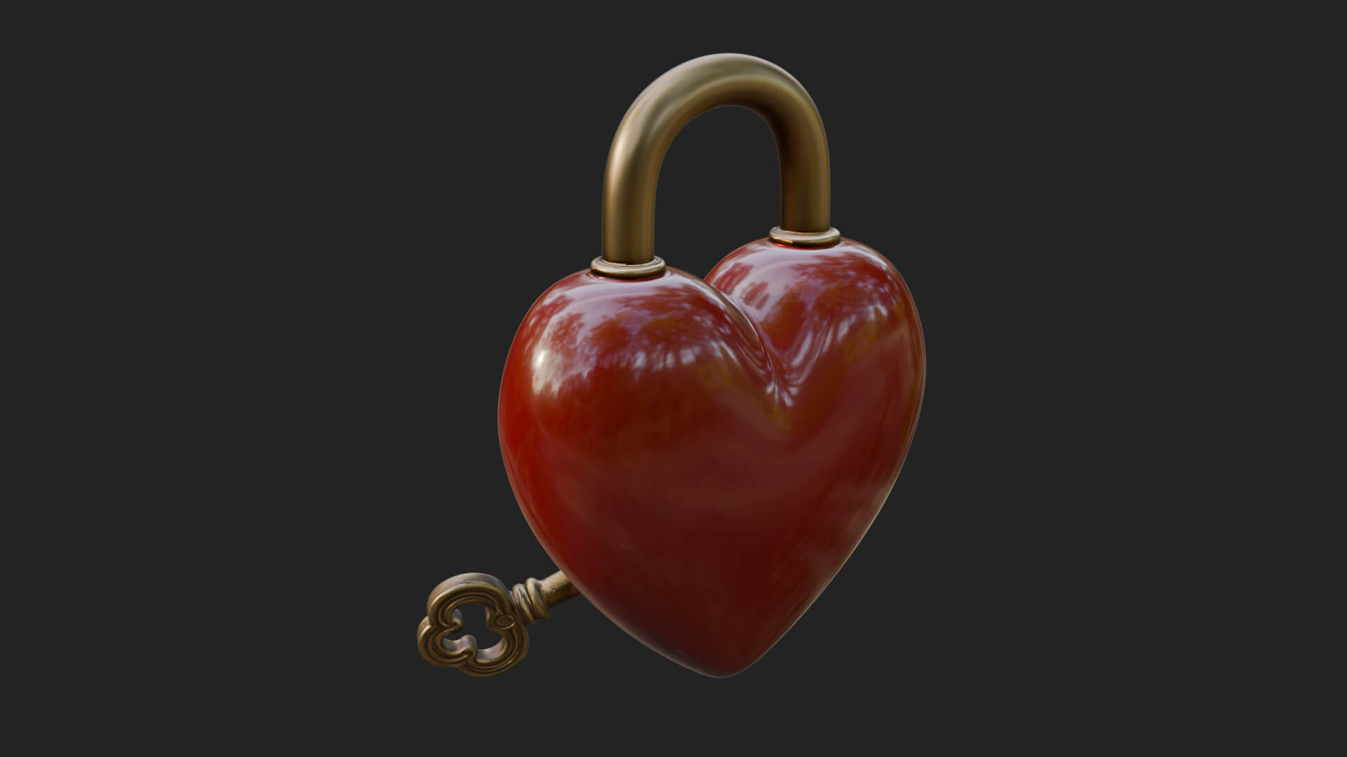 Heart Padlock Ornament Design 8 3D Print Model 3D Model