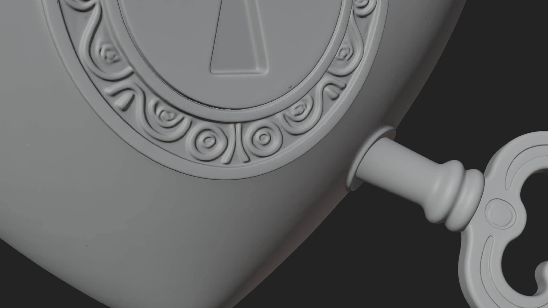 Heart Padlock Ornament Design 8 3D Print Model 3D Model