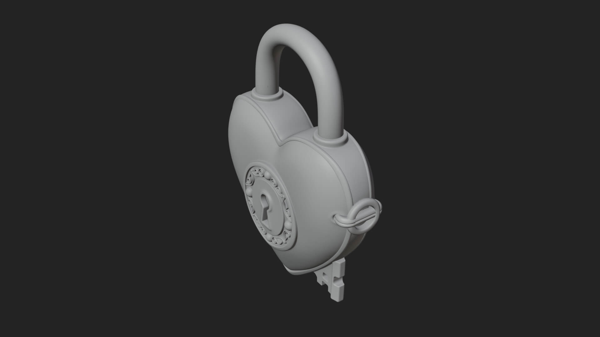 Heart Padlock Ornament Design 9 3D Print Model 3D Model