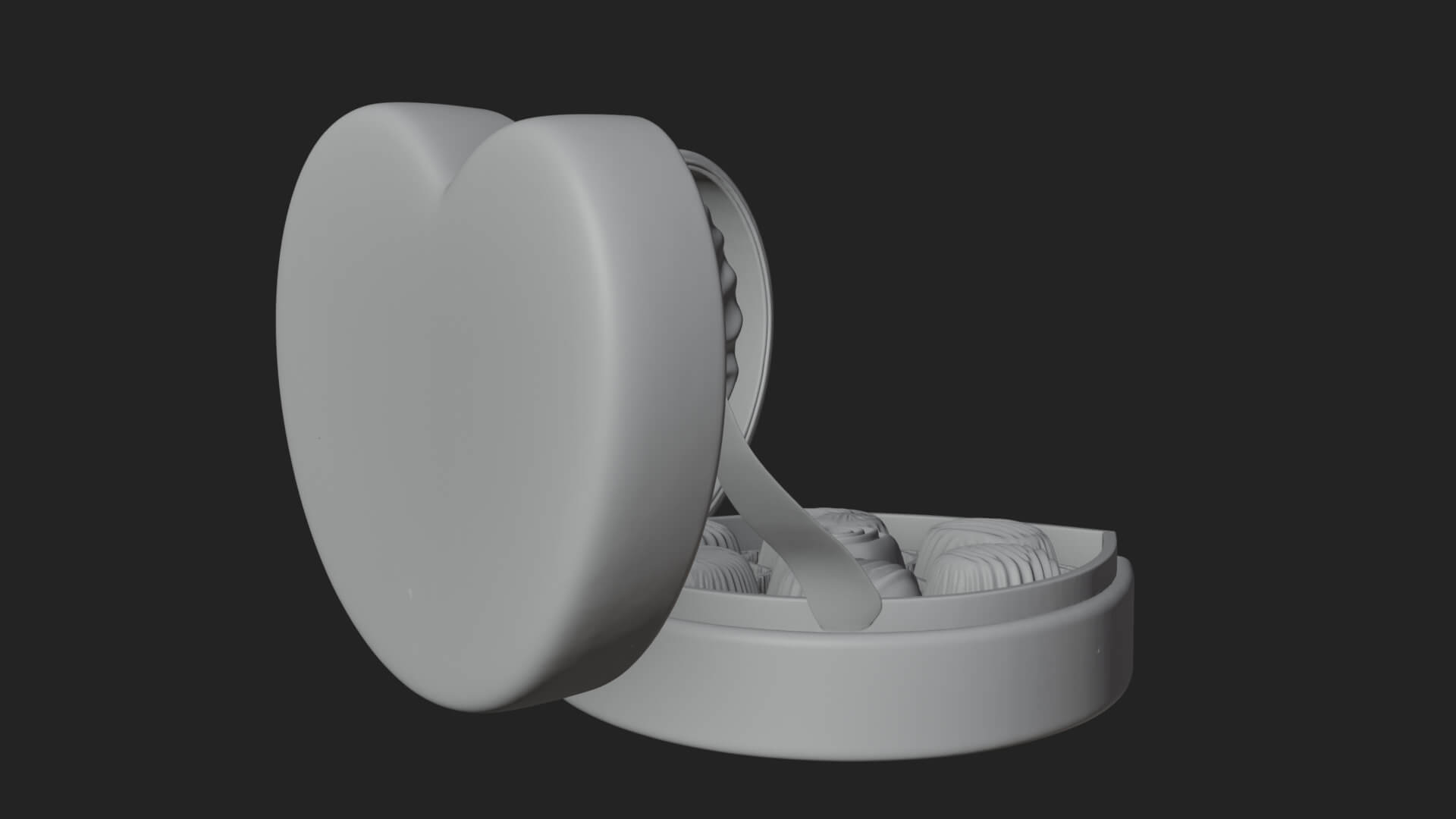 Heart Shaped Chocolate Box Model Design 1 3D Print Model 3D Model