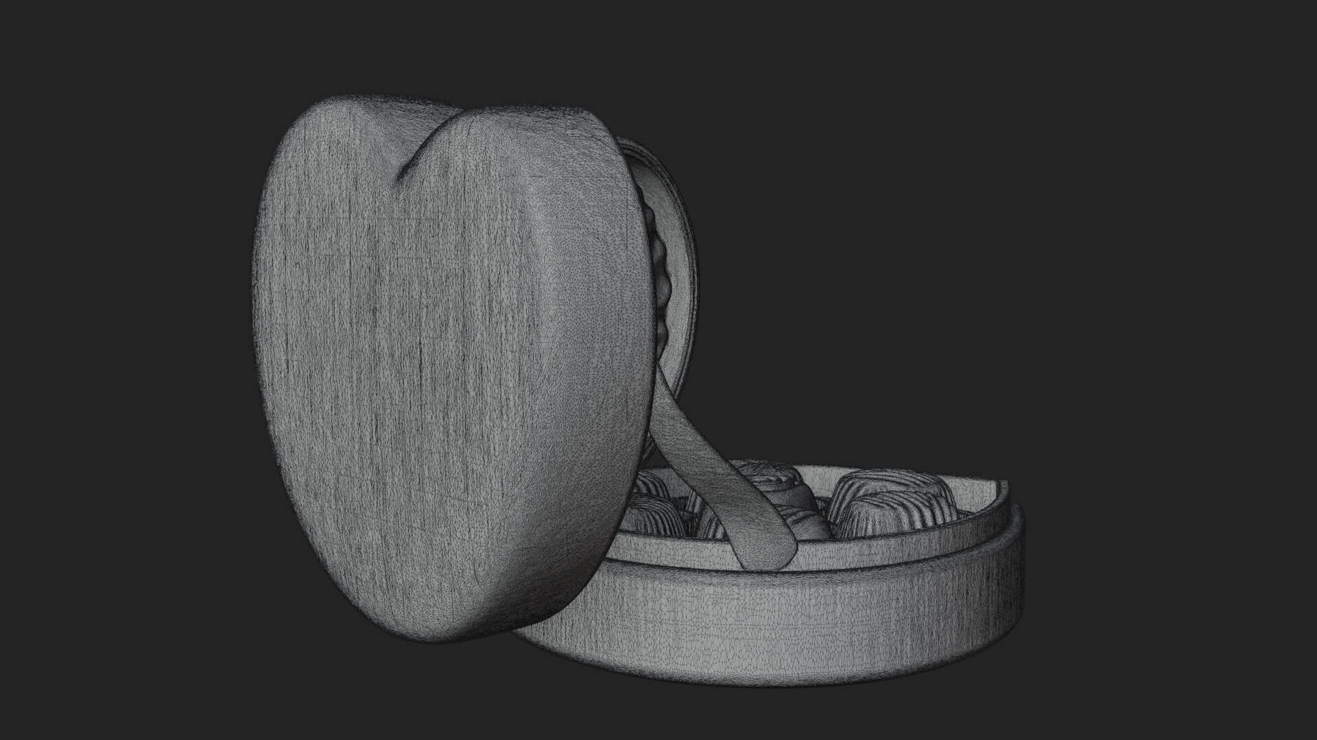 Heart Shaped Chocolate Box Model Design 1 3D Print Model 3D Model