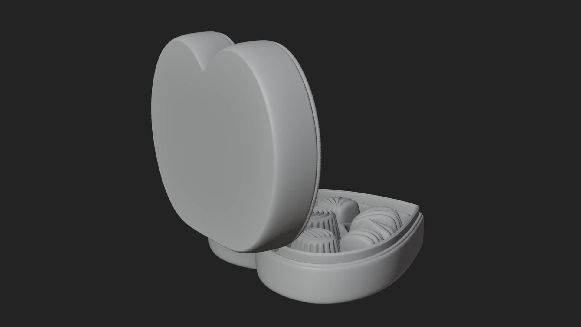 Heart Shaped Chocolate Box Model Design 2 3D Print Model 3D Model