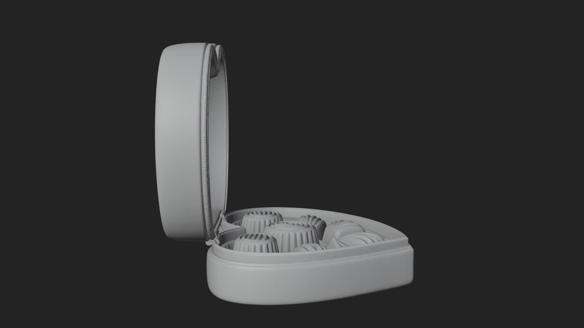 Heart Shaped Chocolate Box Model Design 2 3D Print Model 3D Model