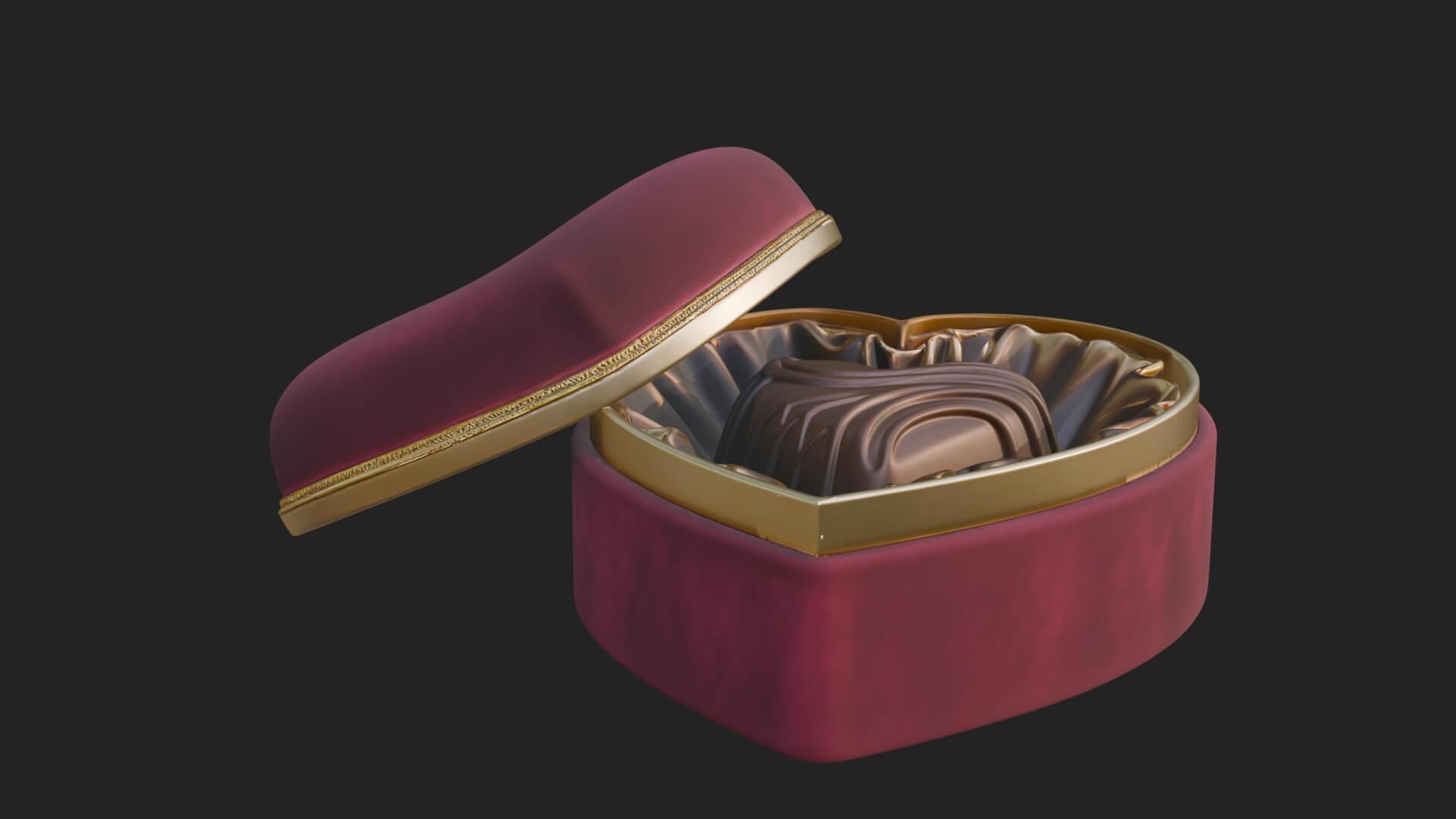 Heart Shaped Chocolate Box Model Design 3 3D Print Model 3D Model