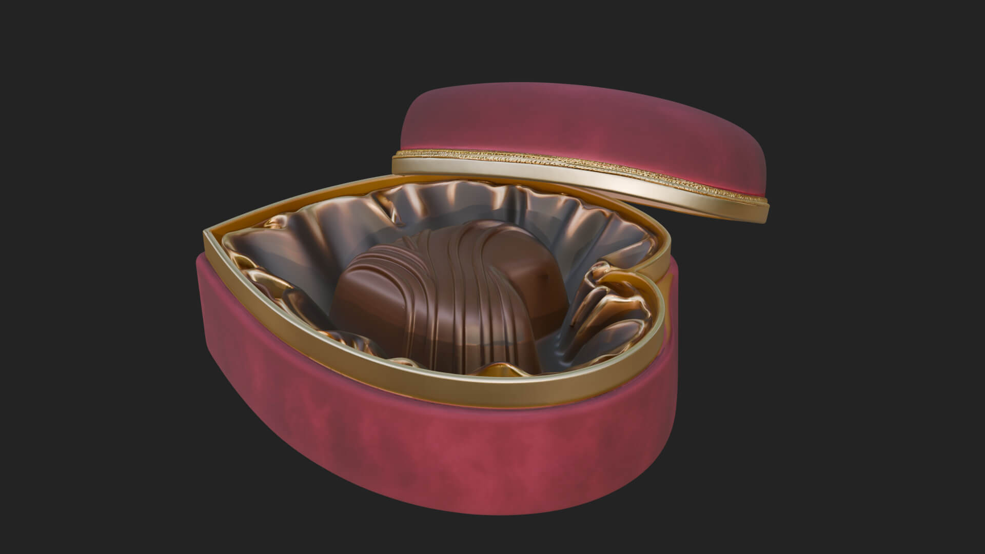 Heart Shaped Chocolate Box Model Design 3 3D Print Model 3D Model