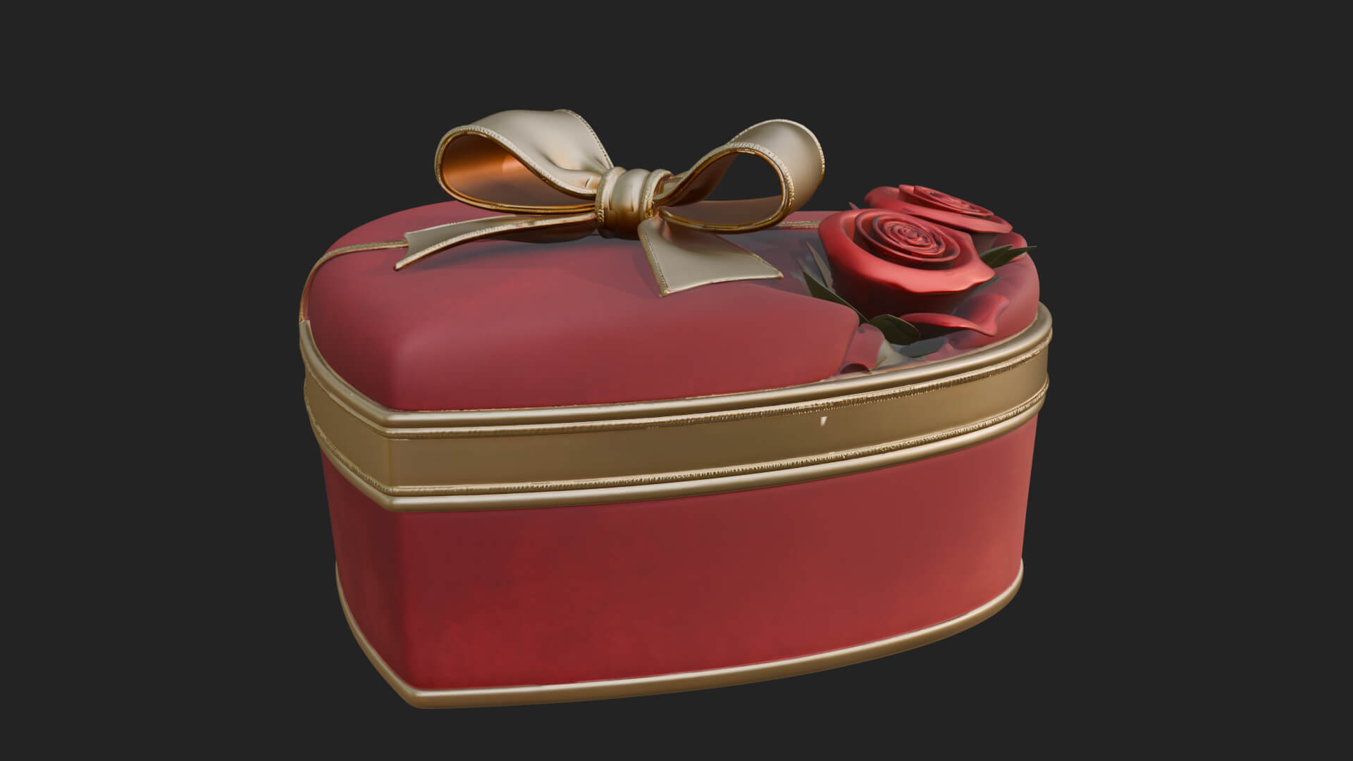 Heart Shaped Gift Box Ornament Design 1 3D Print Model 3D Model