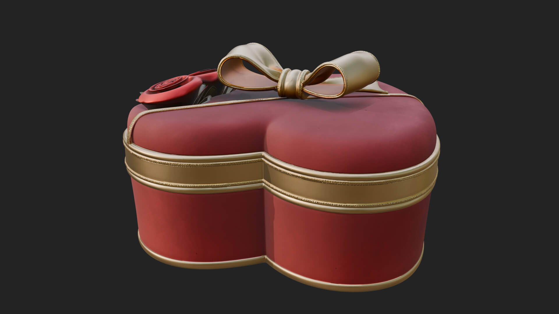 Heart Shaped Gift Box Ornament Design 1 3D Print Model 3D Model