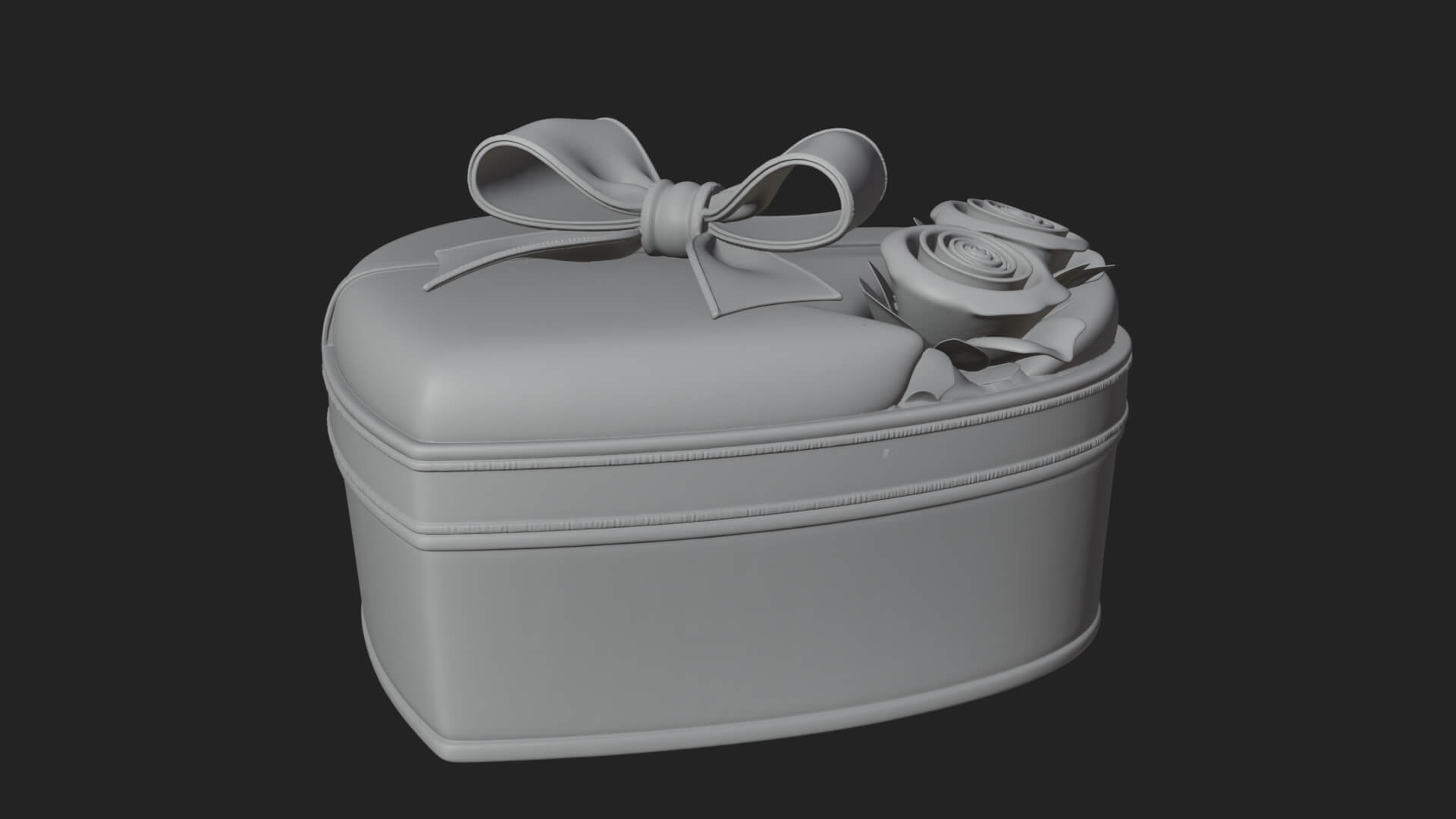 Heart Shaped Gift Box Ornament Design 1 3D Print Model 3D Model