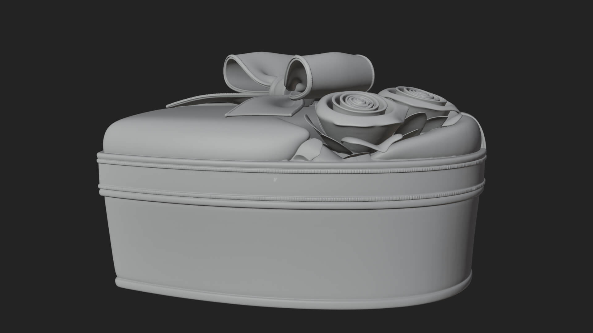 Heart Shaped Gift Box Ornament Design 1 3D Print Model 3D Model
