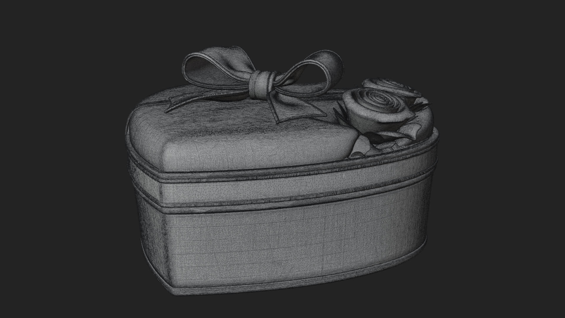 Heart Shaped Gift Box Ornament Design 1 3D Print Model 3D Model