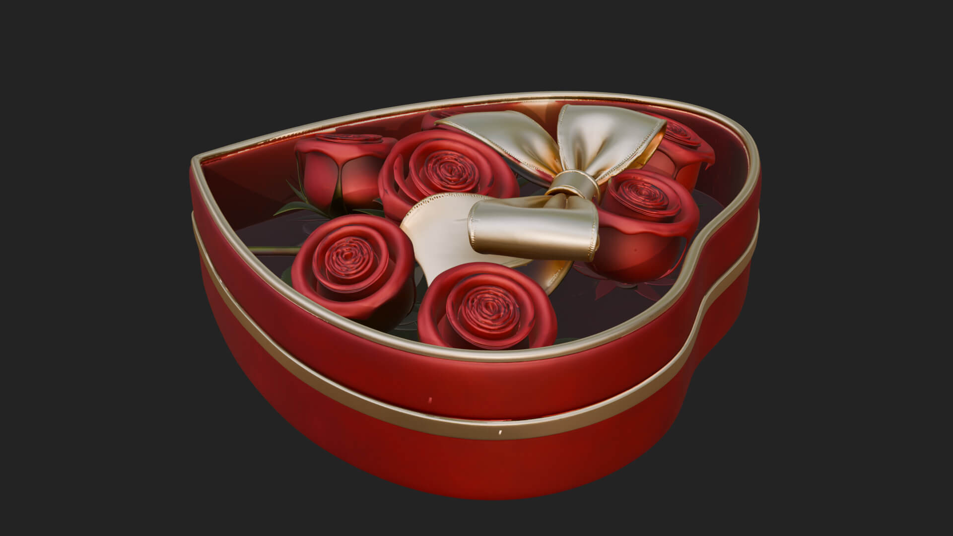 Heart Shaped Gift Box Ornament Design 2 3D Print Model 3D Model