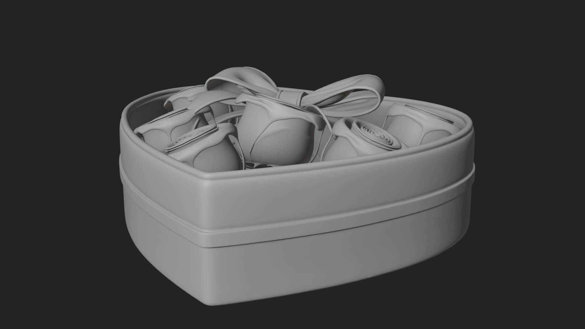 Heart Shaped Gift Box Ornament Design 2 3D Print Model 3D Model