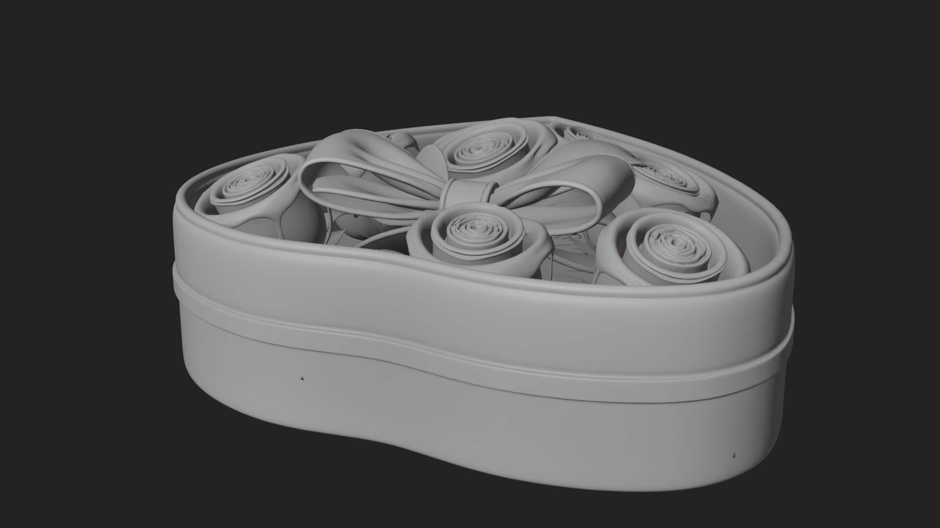 Heart Shaped Gift Box Ornament Design 2 3D Print Model 3D Model