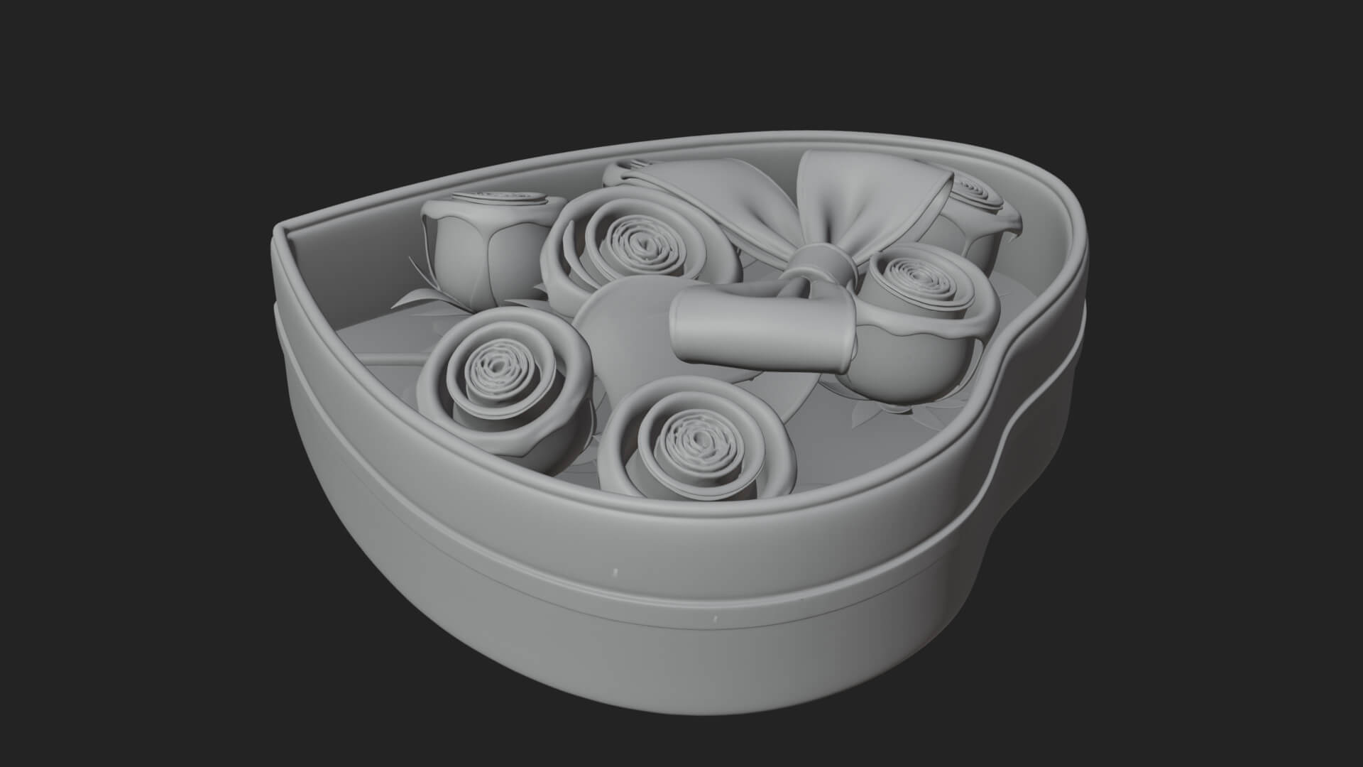 Heart Shaped Gift Box Ornament Design 2 3D Print Model 3D Model
