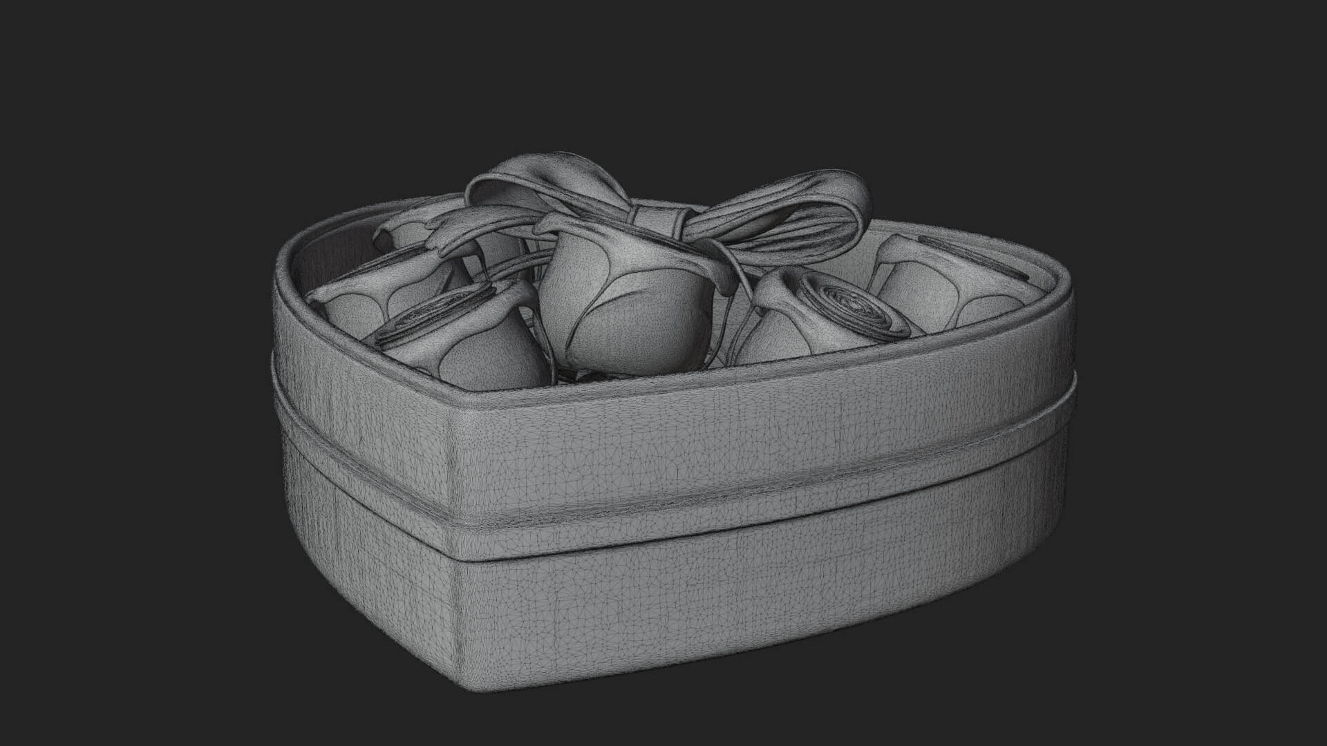 Heart Shaped Gift Box Ornament Design 2 3D Print Model 3D Model