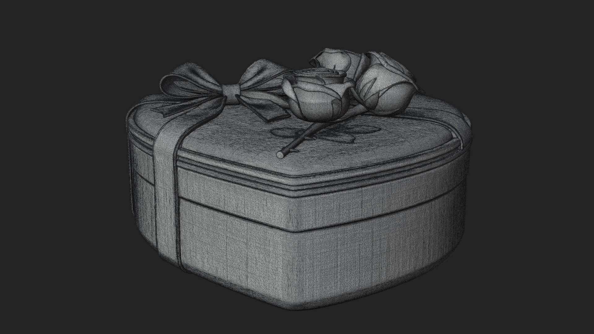 Heart Shaped Gift Box Ornament Design 3 3D Print Model 3D Model