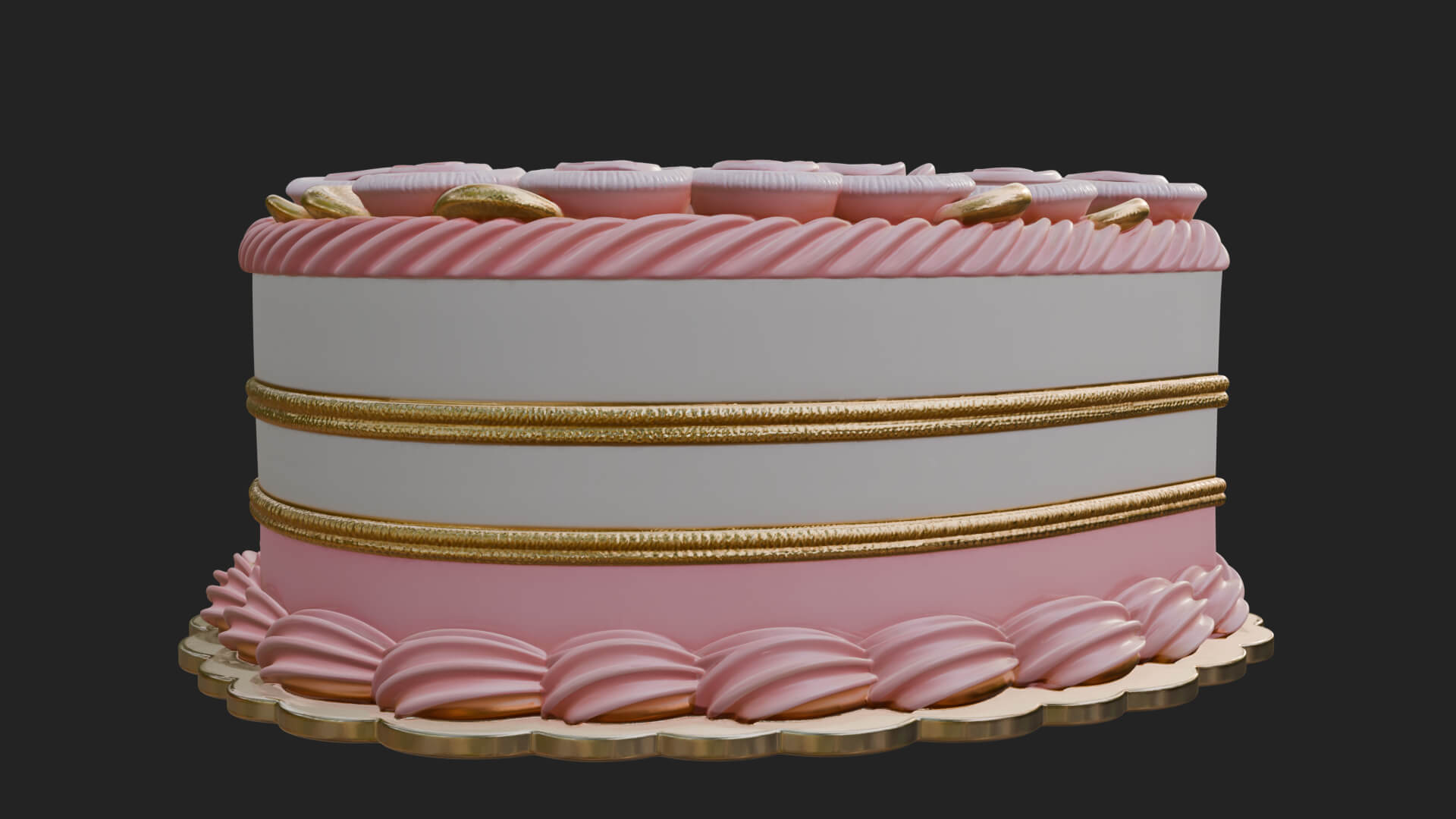 Heart-Shaped Layer Cake Model Design 1 3D Print Model 3D Model