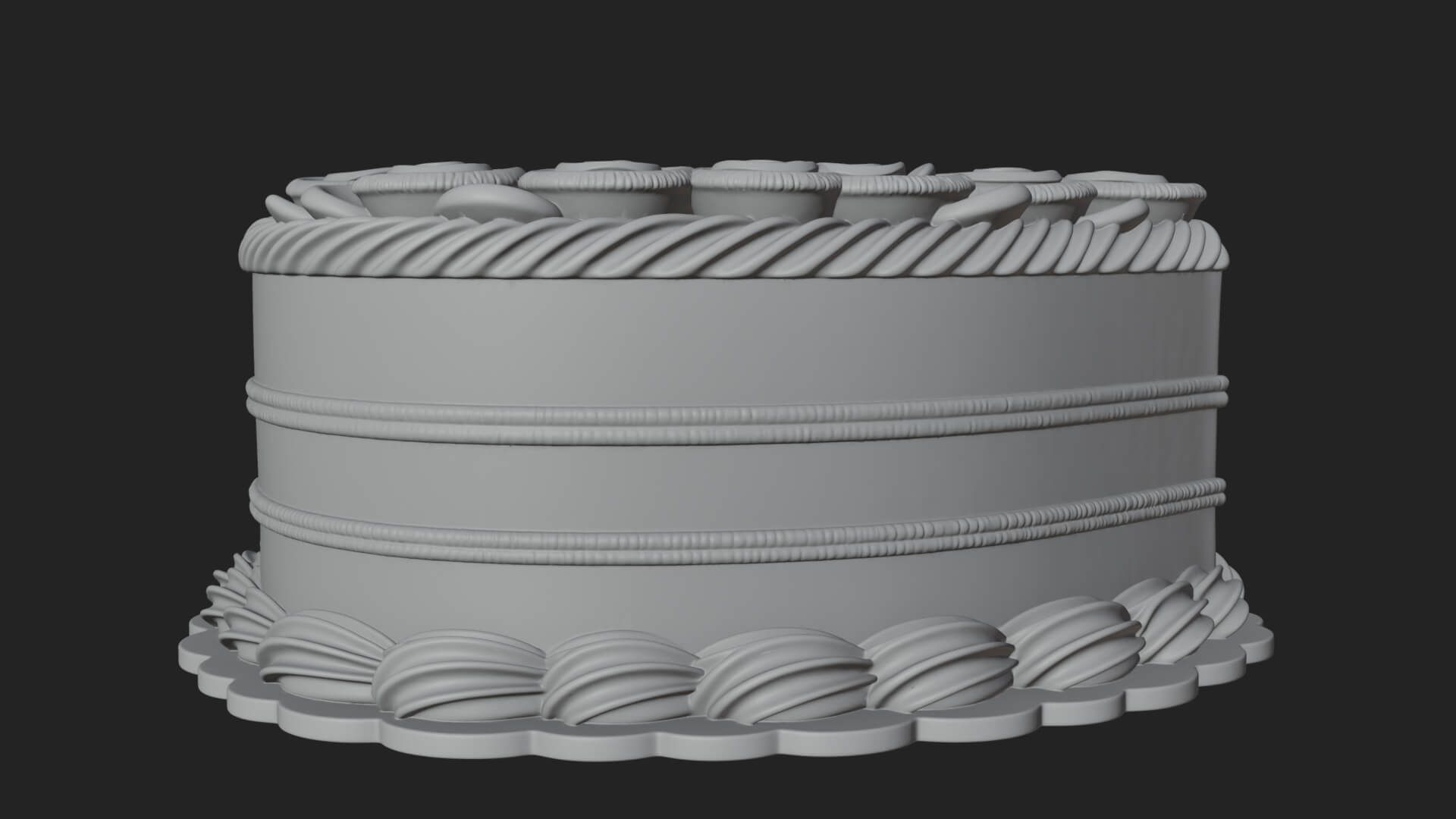 Heart-Shaped Layer Cake Model Design 1 3D Print Model 3D Model