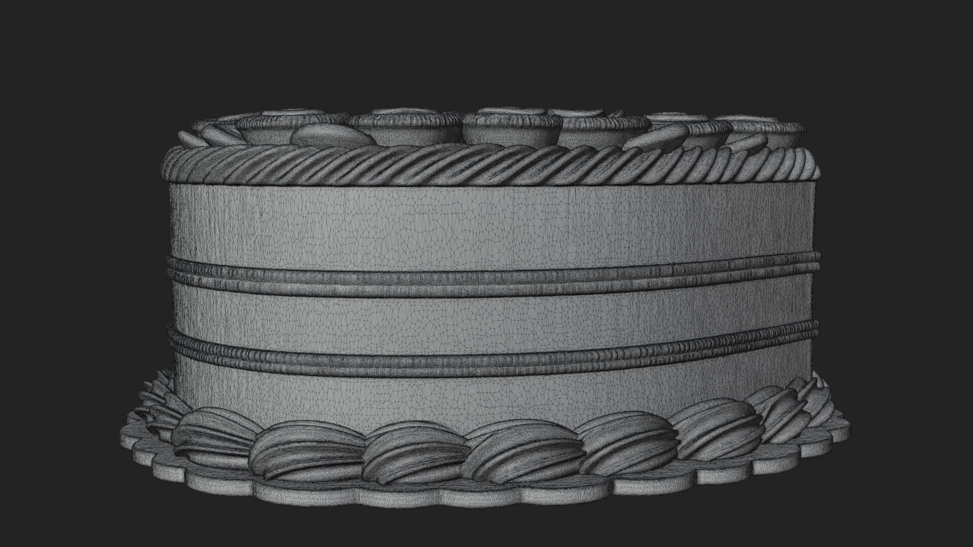 Heart-Shaped Layer Cake Model Design 1 3D Print Model 3D Model