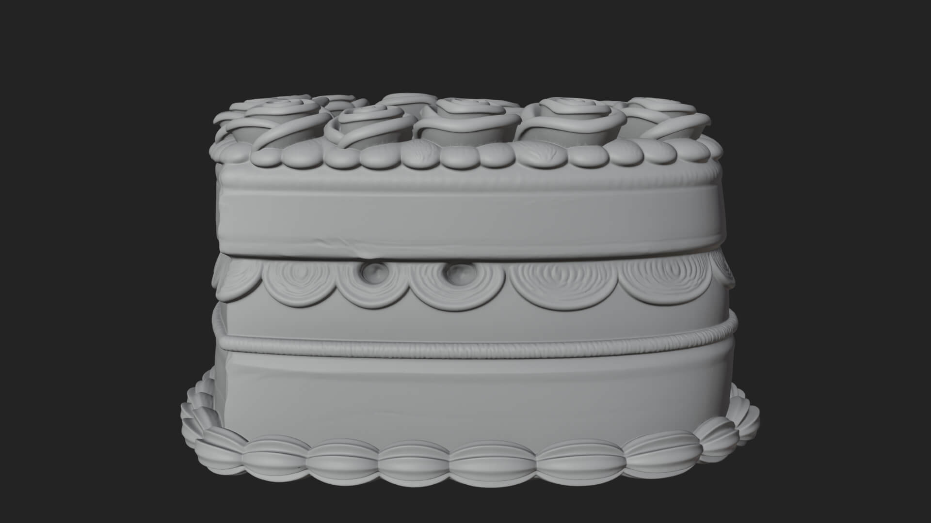 Heart Shaped Layer Cake Model Design 2 3D Print Model 3D Model