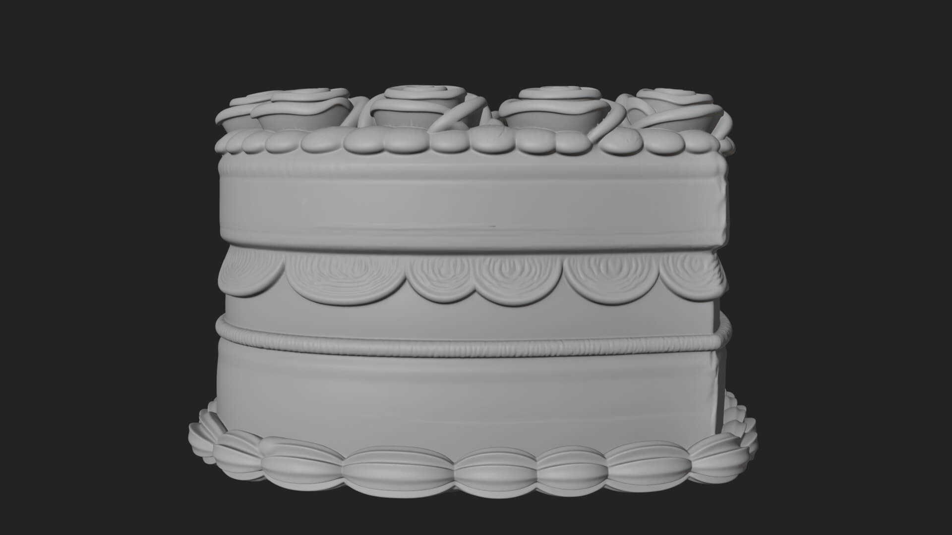 Heart Shaped Layer Cake Model Design 2 3D Print Model 3D Model