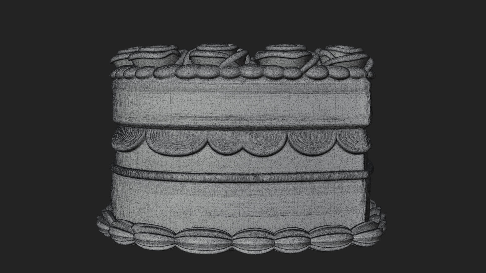 Heart Shaped Layer Cake Model Design 2 3D Print Model 3D Model
