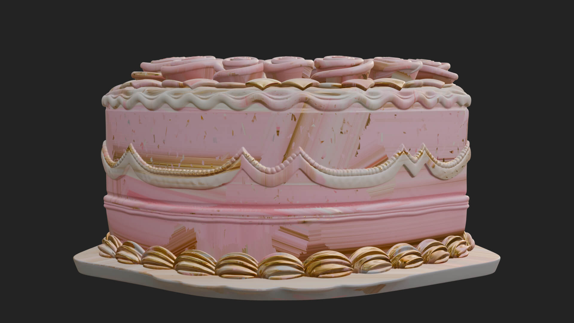 Heart Shaped Layer Cake Model Design 3 3D Print Model 3D Model