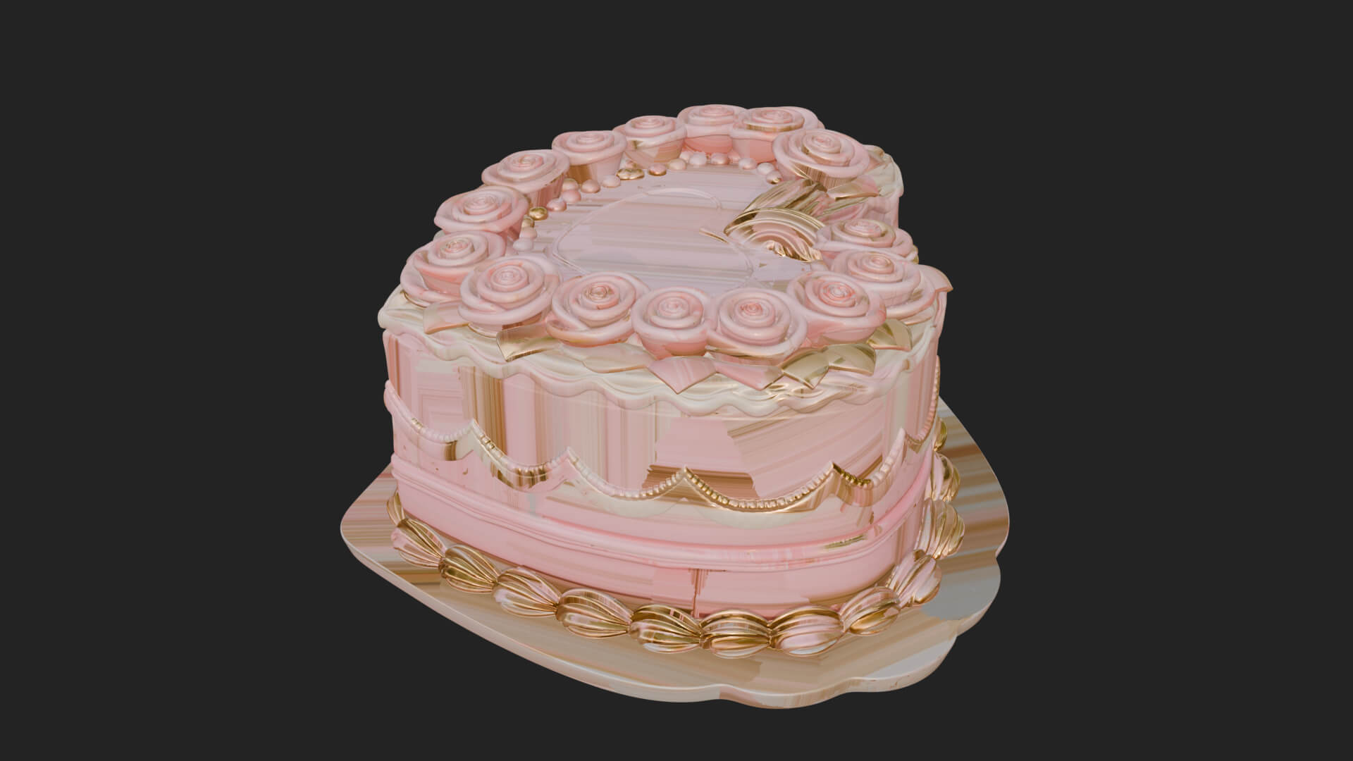Heart Shaped Layer Cake Model Design 3 3D Print Model 3D Model