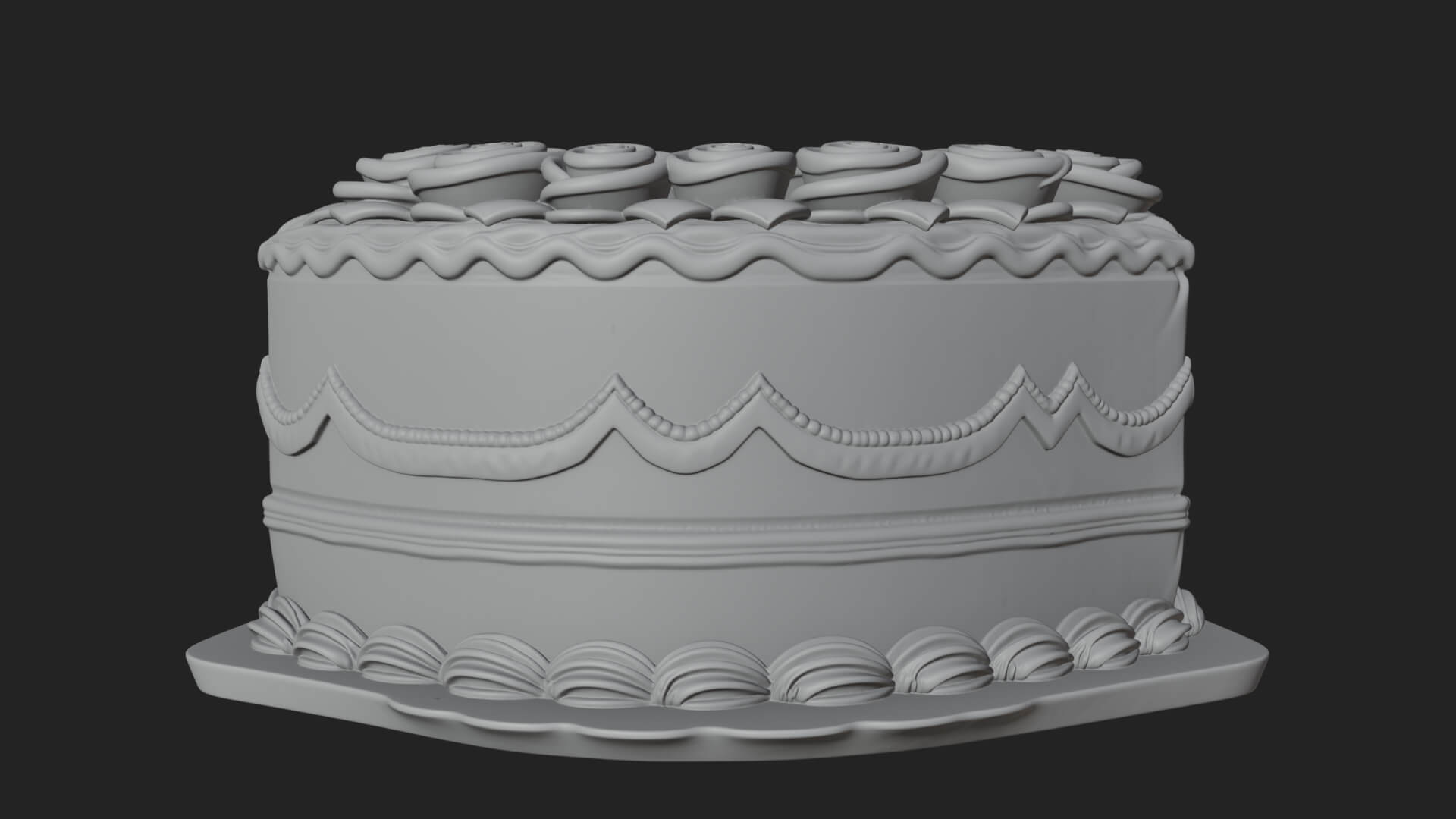 Heart Shaped Layer Cake Model Design 3 3D Print Model 3D Model