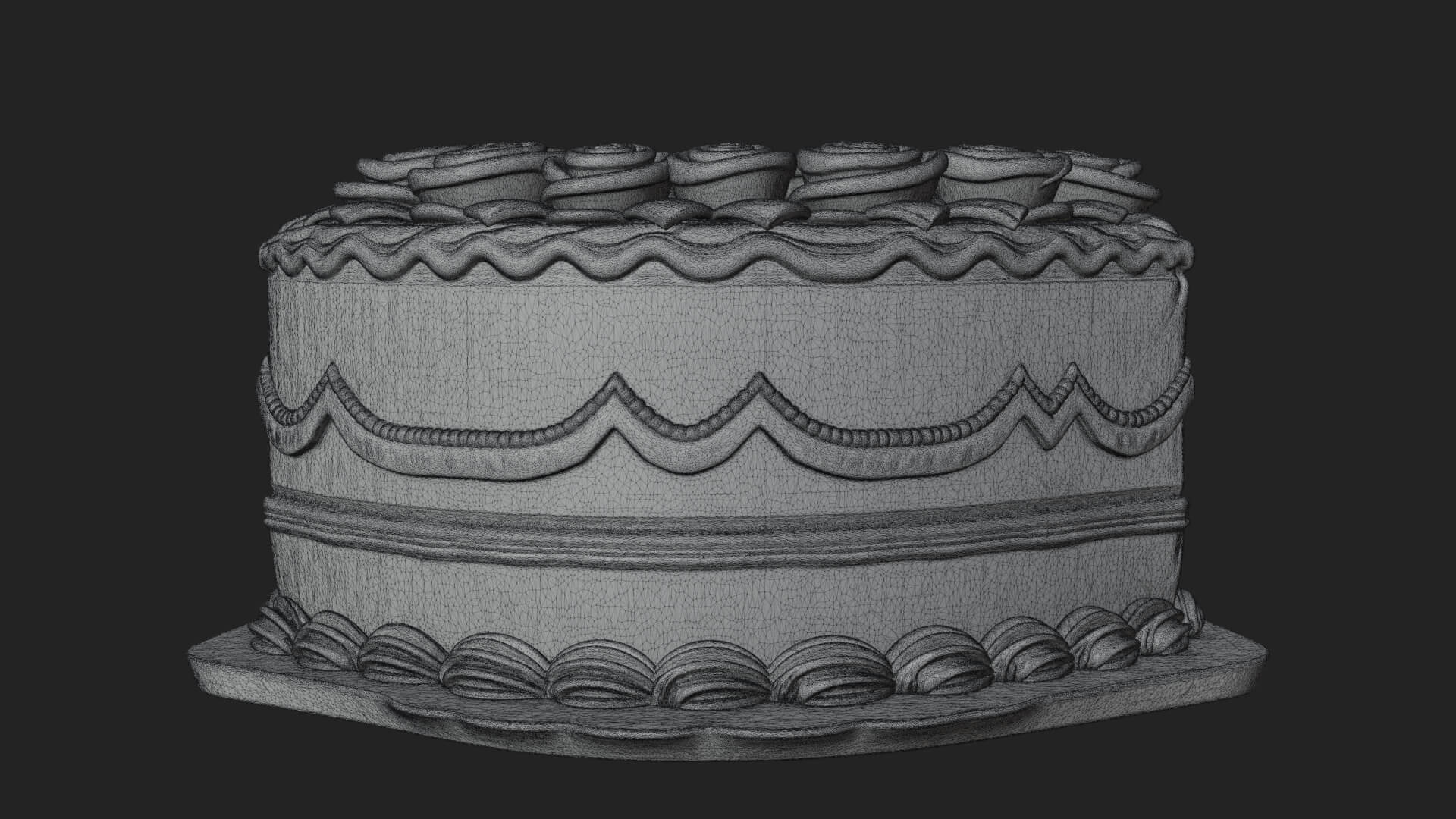 Heart Shaped Layer Cake Model Design 3 3D Print Model 3D Model