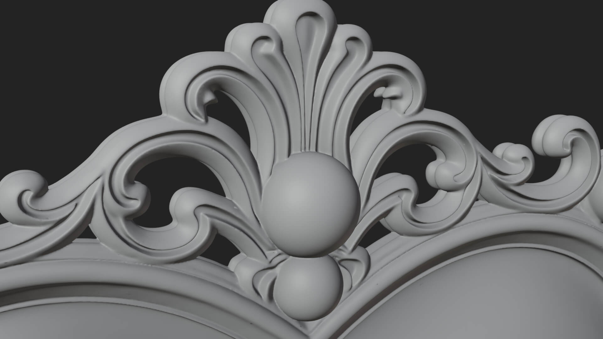 Heart Shaped Mirror Ornament Design 1 3D Print Model 3D Model