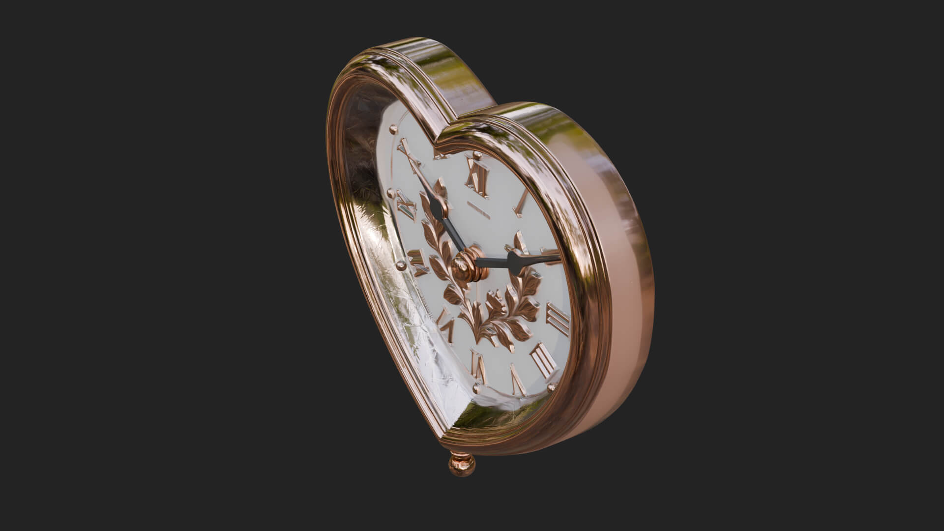 Heart Shaped Wall Clock Model Design 1 3D Print Model 3D Model
