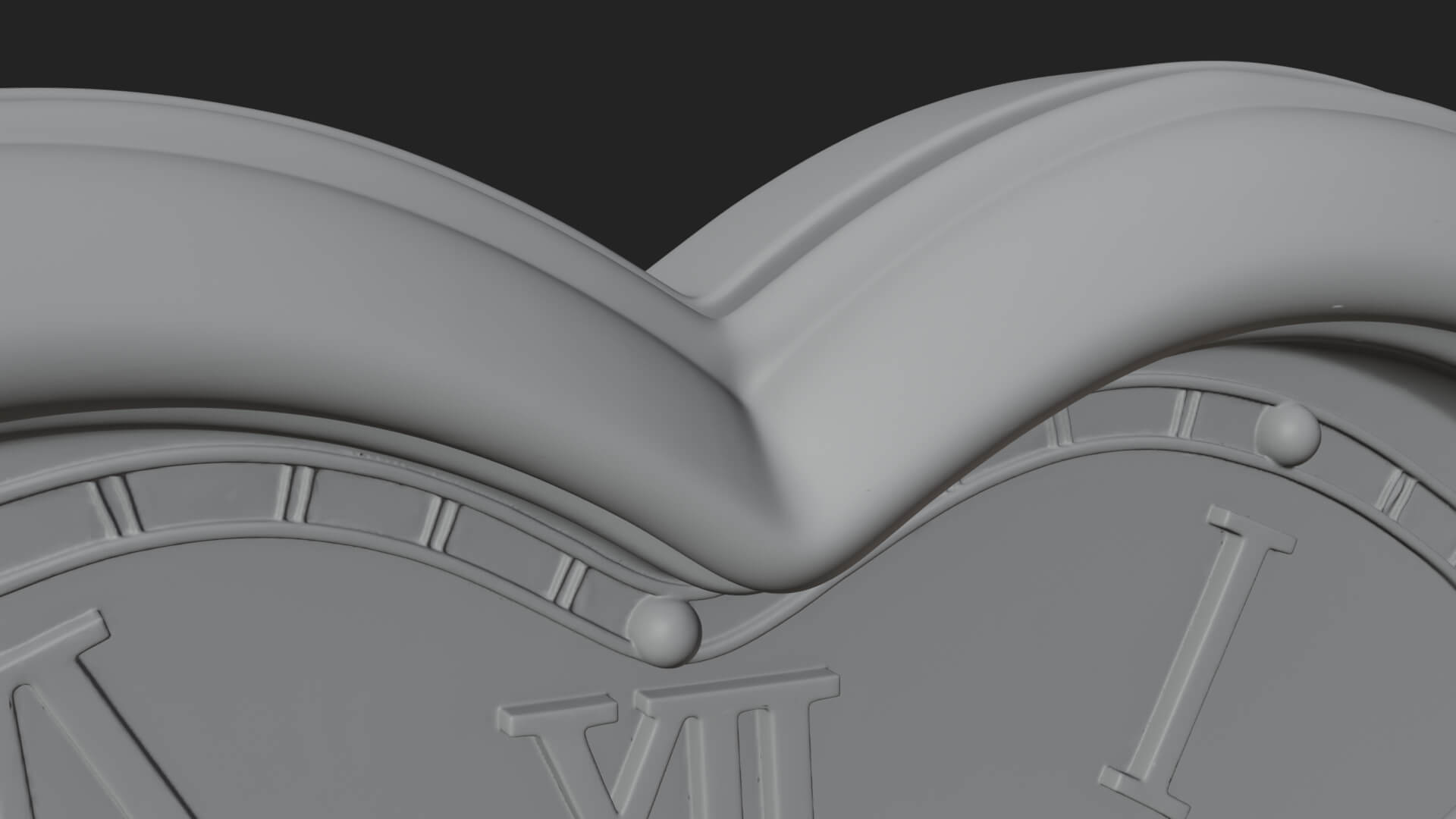 Heart Shaped Wall Clock Model Design 2 3D Print Model 3D Model