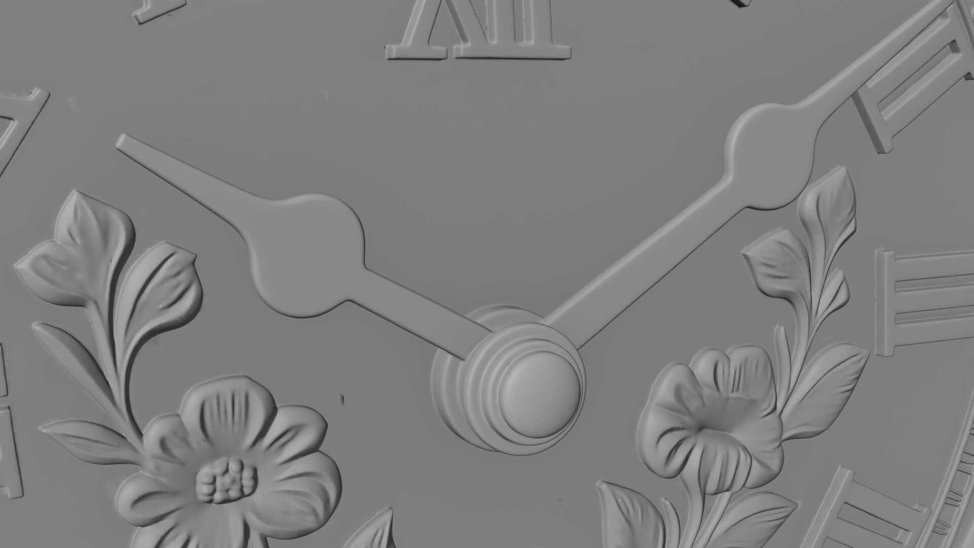 Heart Shaped Wall Clock Model Design 2 3D Print Model 3D Model