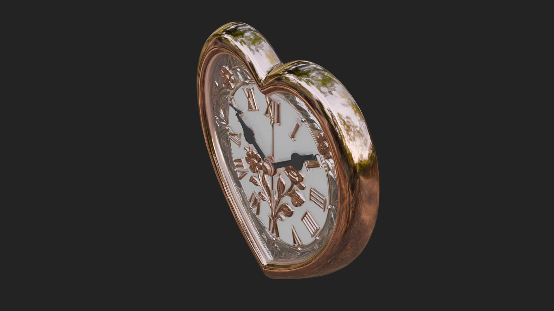 Heart Shaped Wall Clock Model Design 3 3D Print Model 3D Model