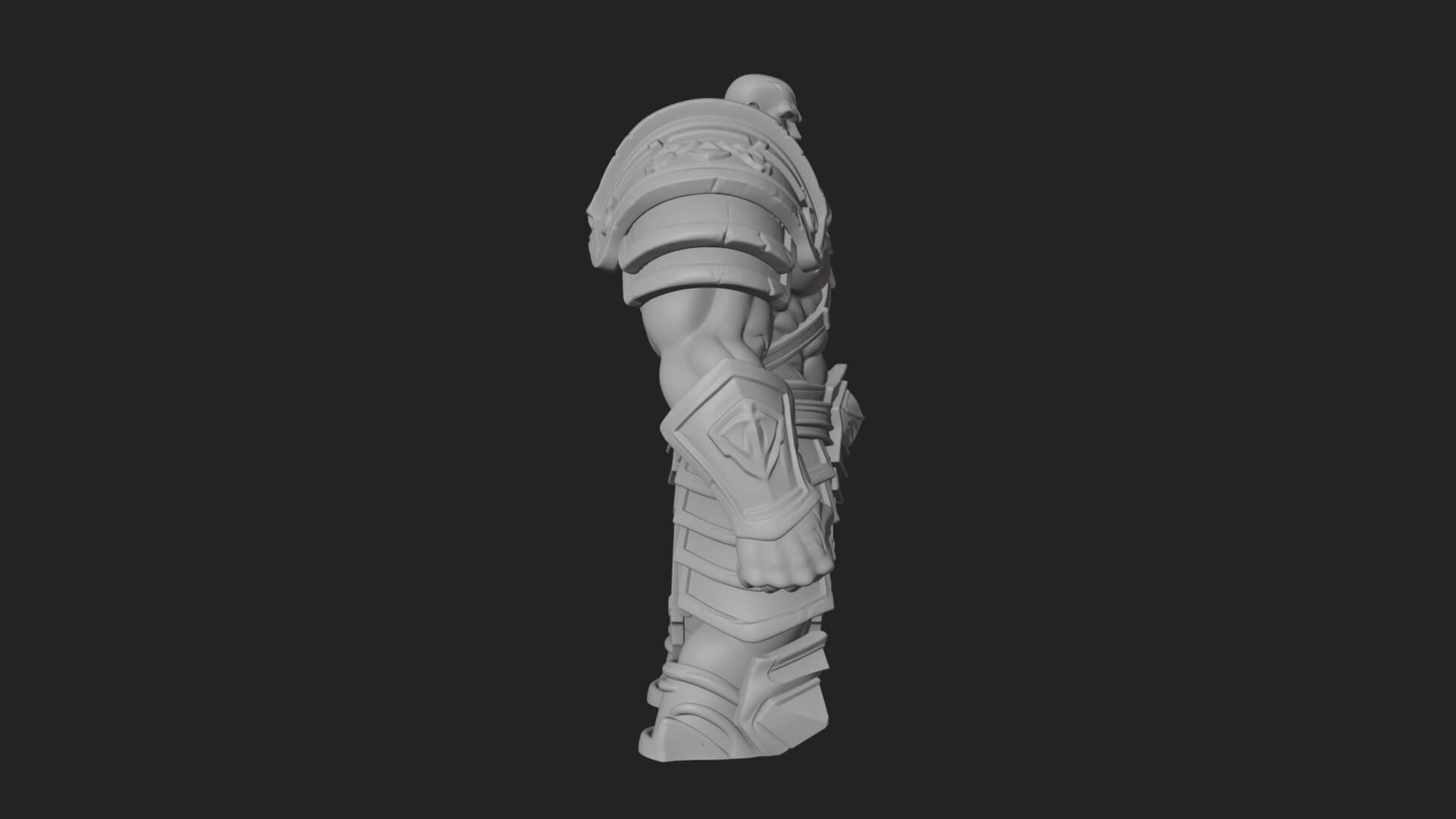 Heavy Armored Brute Statue Design 1 3D Print Model 3D Model