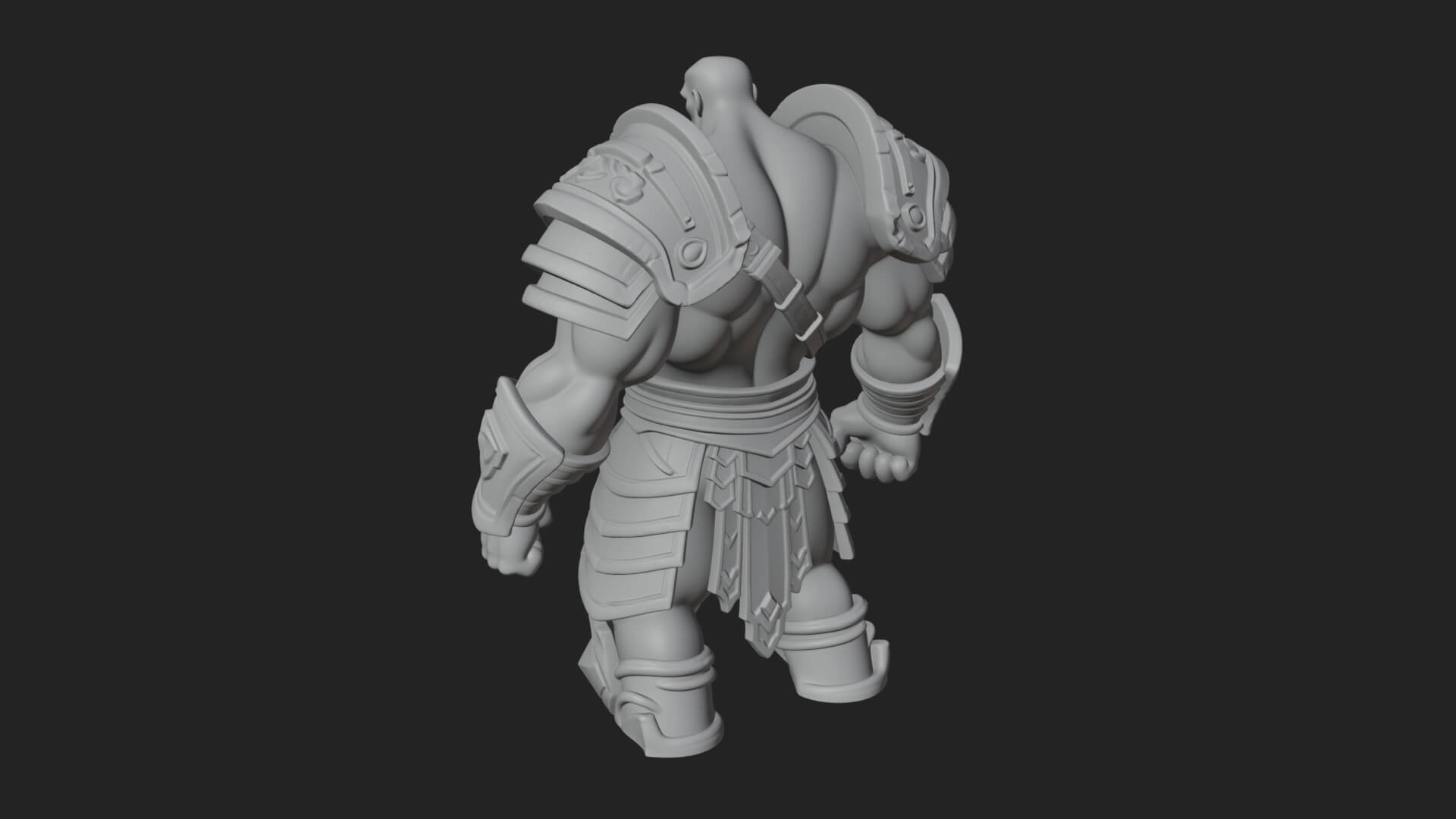 Heavy Armored Brute Statue Design 1 3D Print Model 3D Model