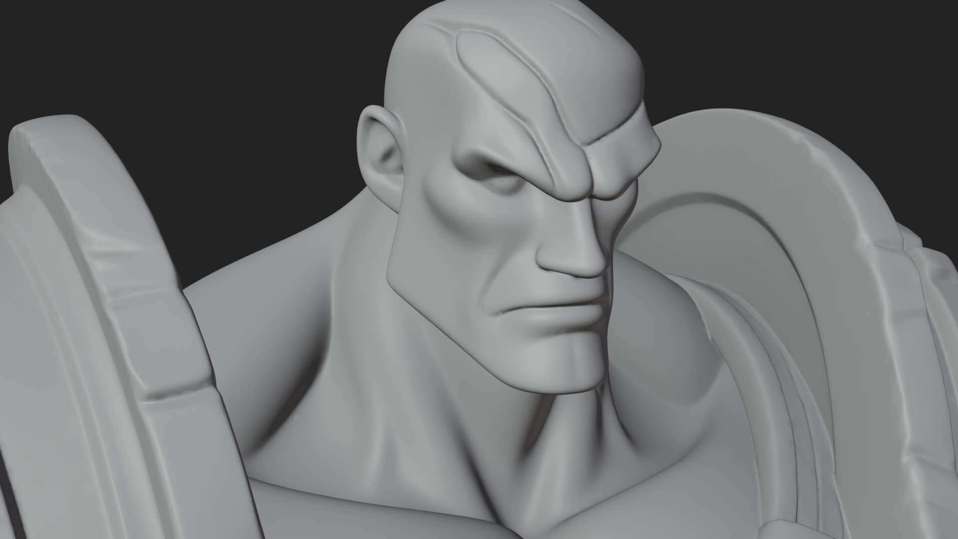 Heavy Armored Brute Statue Design 1 3D Print Model 3D Model