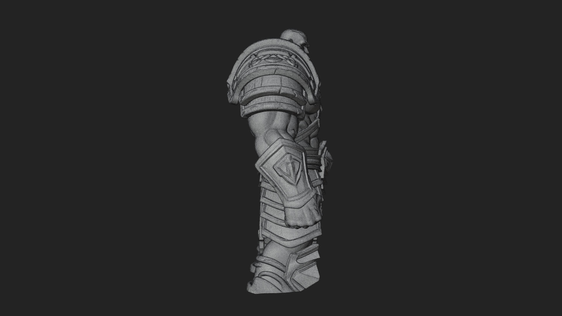 Heavy Armored Brute Statue Design 1 3D Print Model 3D Model