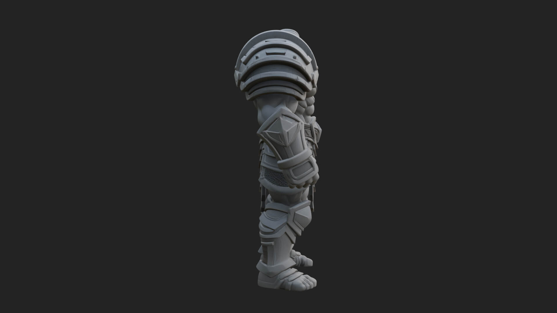 Heavy Armored Brute Statue Design 2 3D Print Model 3D Model