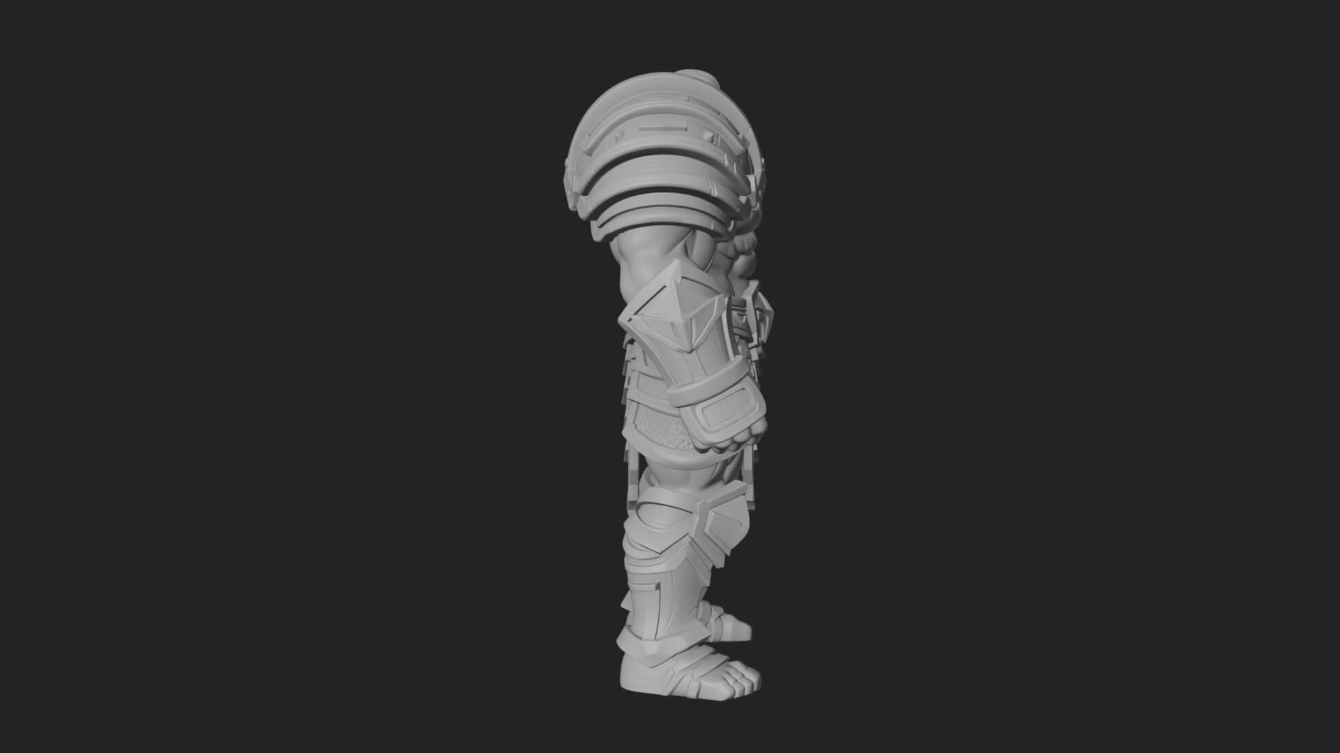 Heavy Armored Brute Statue Design 2 3D Print Model 3D Model