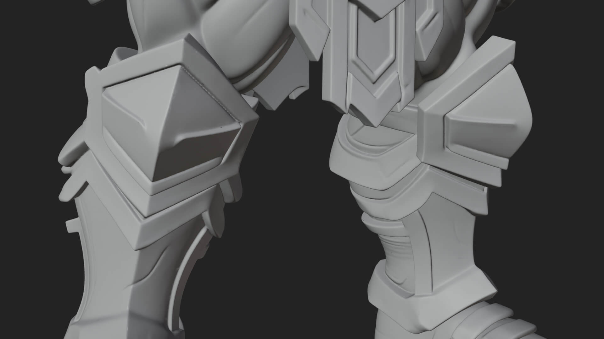 Heavy Armored Brute Statue Design 2 3D Print Model 3D Model