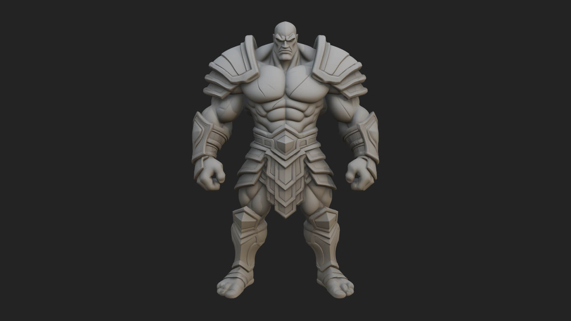 Heavy Armored Brute Statue Design 3 3D Print Model 3D Model