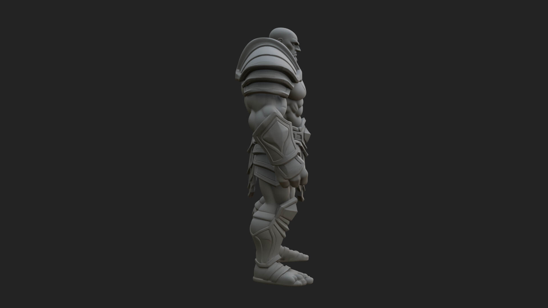 Heavy Armored Brute Statue Design 3 3D Print Model 3D Model