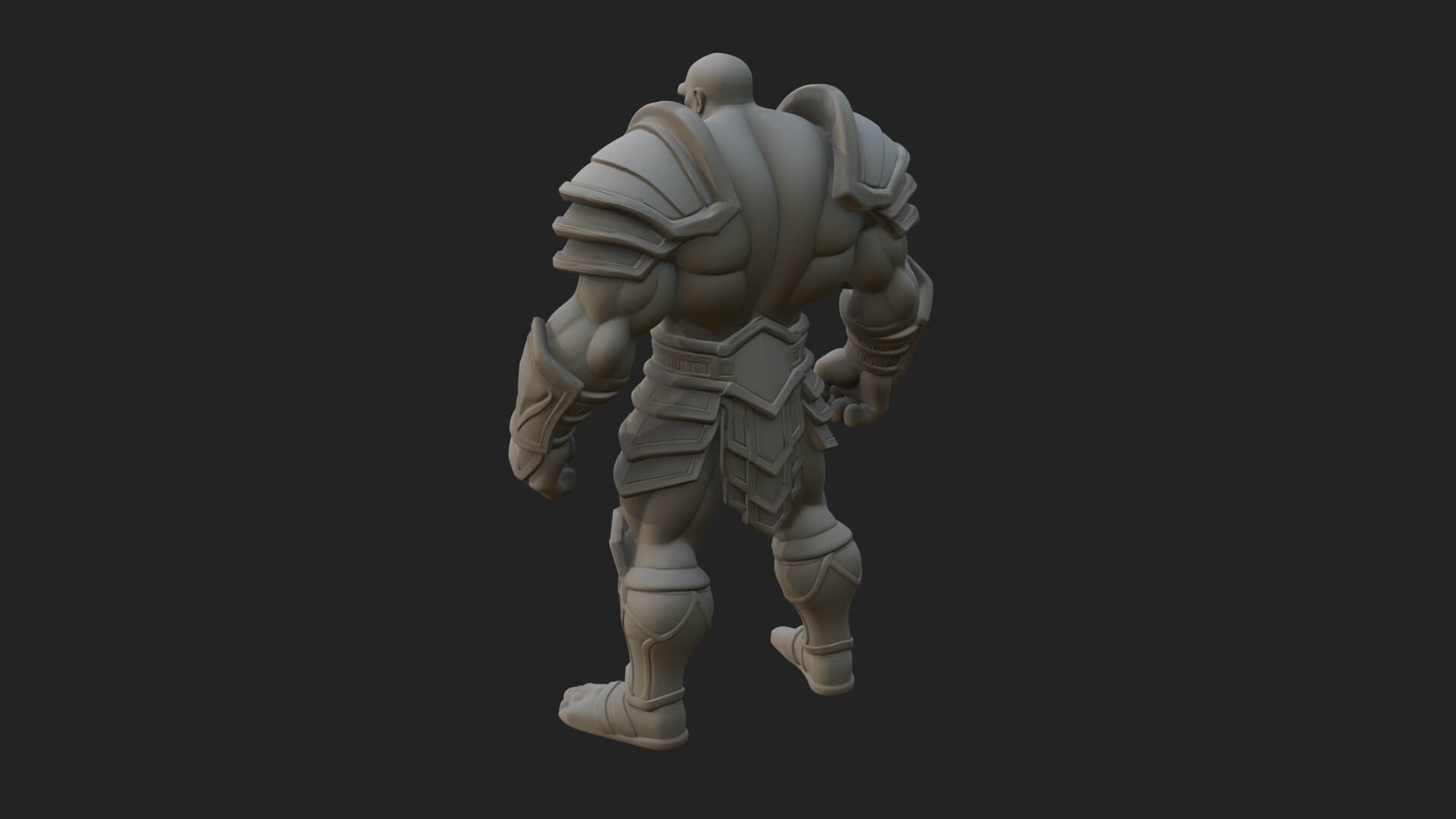 Heavy Armored Brute Statue Design 3 3D Print Model 3D Model